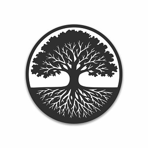 Minimal Tree Silhouette  Precision Cut Decal