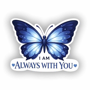 Elegant Remembrance Butterfly  Precision Cut Decal