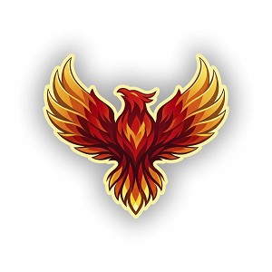 Abstract Phoenix Rising Precision Cut Decal