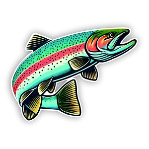 Rainbow Trout Fish  Presicion Cut Decal