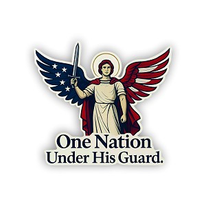 11000-VLE151 Patriotic Archangel Michael Precision Cut Decal