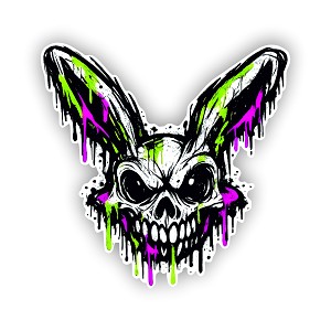 Psycho Bunny Skull  Precision Cut Decal
