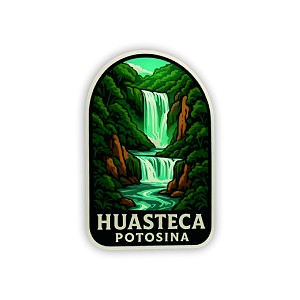 Huasteca Potosina Waterfalls Scenic Jungle Cliffs  Precision Cut Decal