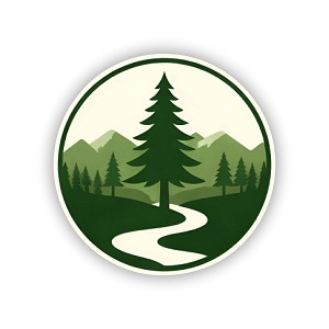 Pine Tree Emblem Outdoor  Precision Cut Decal