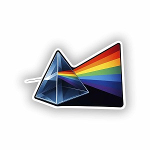 Optical Prism Rainbow Light Splitter  Precision Cut Decal
