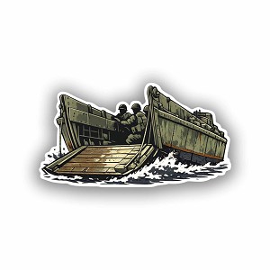 Normandy Landing Craft LCVP Boat  Precision Cut Decal