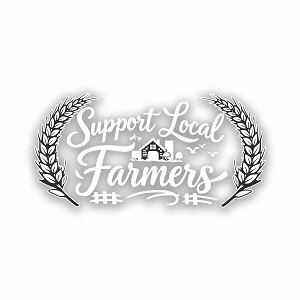 Support Local Farmers  Precision Cut Decal 