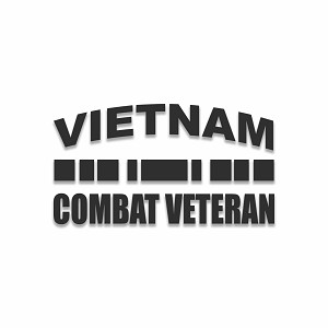 Vietnam Combat Veteran  Precision Cut Decal