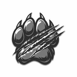 Wolf Paw Print  Precision Cut Decal