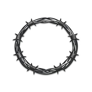 Barbed Wire Circle  Precision Cut Decal