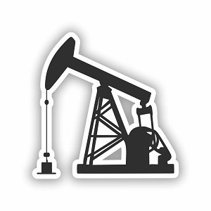 Oil Rig Pumpjack Precision Cut Decal