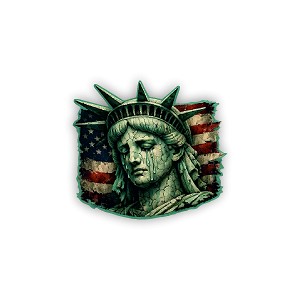 Statue of Liberty Sticker Weeping American Dream Precision Cut Decal