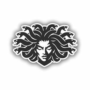Bold Graphic Medusa Precision Cut Decal