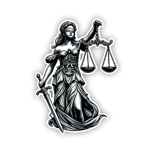 Majestic Lady Justice Precision Cut Decal