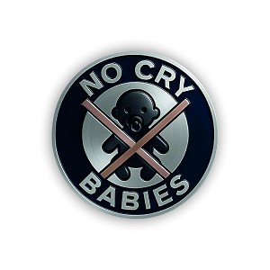 NO CRY Babies 3D Metallic Emblem  Precision Cut Decal