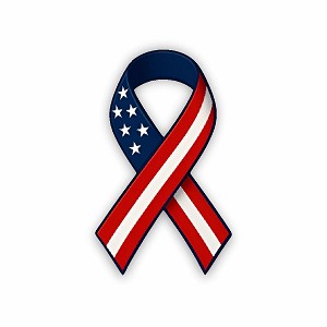 US Veterans Support Ribbon  Precision Cut Decal