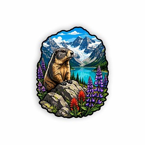 Banff Alpine Marmot Trail  Precision Cut Decal