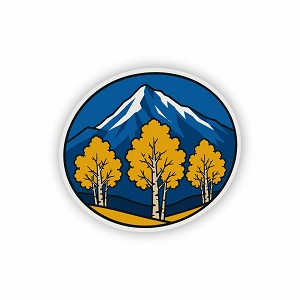 Colorado Aspen Trees Mountain  Precision Cut Decal