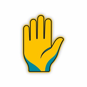 Minimal Vector High Five Hand Precision Cut Decal