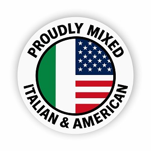Proudly Mixed Italian American Precision Cut Decal