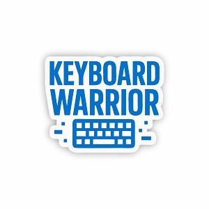 Keyboard Warrior Phrase  Precision Cut Decal