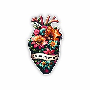 Amor eterno Flowers Heart Lifestyle  Precision Cut Decal