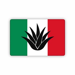 Mexico Flag Agave Plant Precision Cut Decal