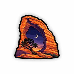 Utah Canyon Moon   Precision Cut Decal