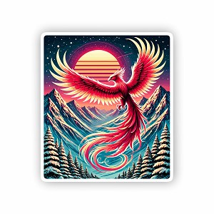 Phoenix Mountain Landscape  Precision Cut Decal