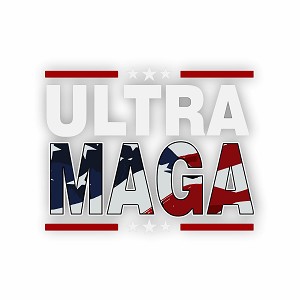 Ultra MAGA Flag Trump  Precision Cut Decal