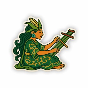 Mayan Maize Goddess Ixchel  Precision Cut Decal