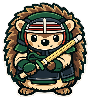 Chibi Lion Kendo Warrior  Precision Cut Decal