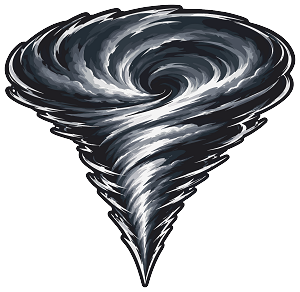 Speartip Tornado Spiral  Precision Cut Decal