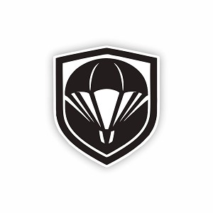 Minimal Tactical Emblem Parachute   Precision Cut Decal