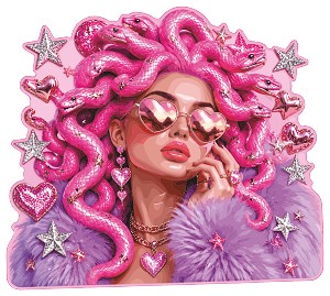 Sparkle Queen Medusa  Precision Cut Decal