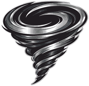 Dynamic Swirling Tornado Icon  Precision Cut Decal