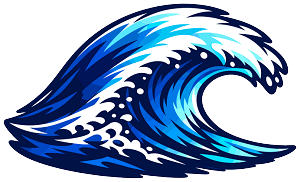 Storm  Wave Crest Silhouette  Precision Cut Decal