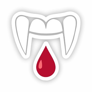 Vampire Fangs Precision Cut Decal