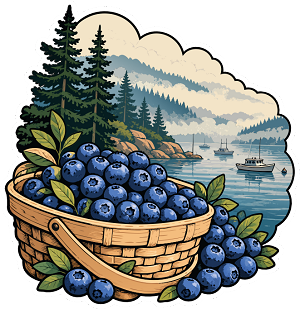 Wild Blueberry Coast Precision Cut Decal