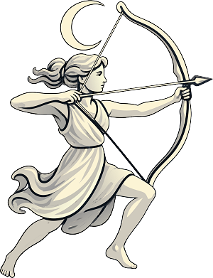 Artemis and the Moon Precision Cut Decal