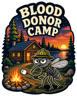 Blood Donors Camp  Precision Cut Decal