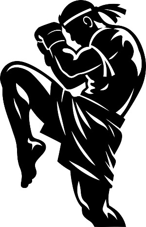 Muay Thai Fighter Precision Cut Decal