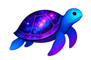 Galaxy Sea Turtle Precision Cut Decal