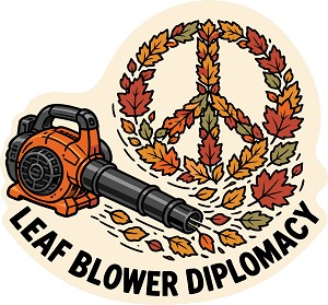 Leaf Blower Diplomacy  Precision Cut Decal