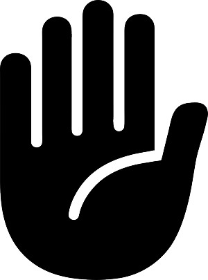  Open hand  Precision Cut Decal