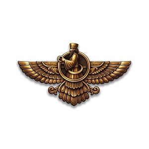 Ancient Faravahar Winged Symbol  Precision Cut Decal