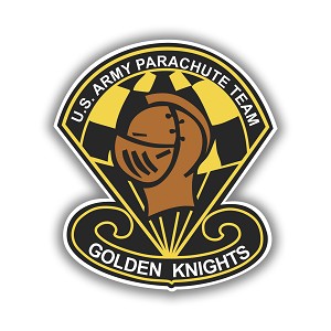 Army Golden Knights Parachute Team Precision Cut Decal