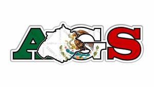 AGS Aguascalientes Mexico  Precision Cut Decal