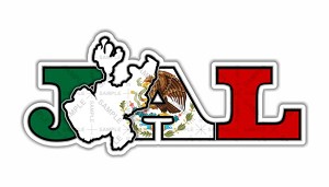 JAL Jalisco Mexico  Precision Cut Decal