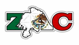ZAC Zacatecas Mexico  Precision Cut Decal